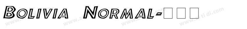 Bolivia Normal字体转换 Bolivia Normal字体转换